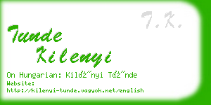 tunde kilenyi business card